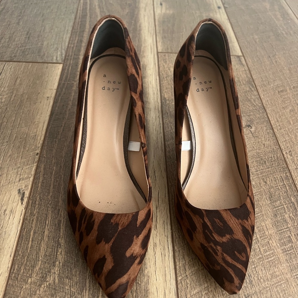 A New Day Women's Leopard Print Heels